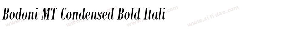 Bodoni MT Condensed Bold Italic字体转换